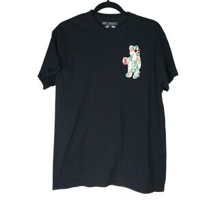 Riot Society Black Tropical Bear Red Solo Cup Graphic T-Shirt Men's Size Medium